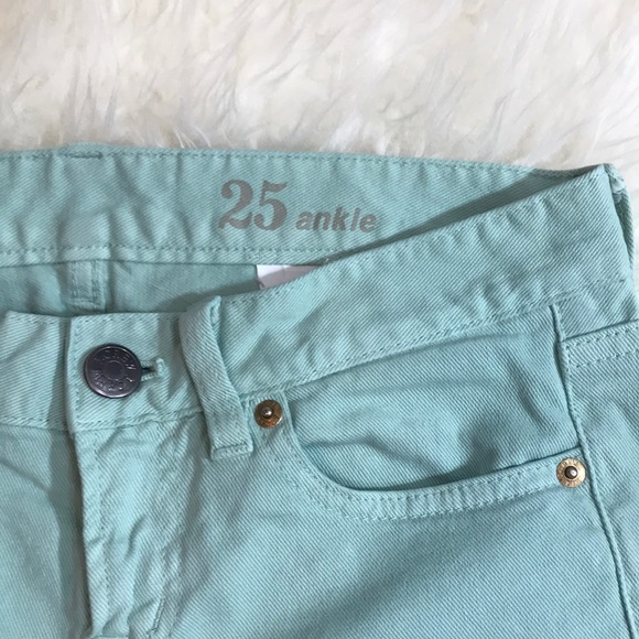 J. Crew Toothpick Ankle Jean in Mint Green - Picture 4 of 5